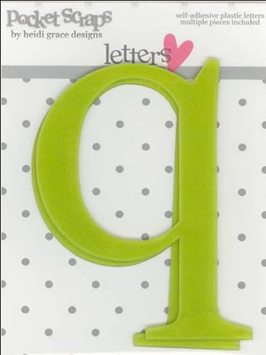 Heidi Grace - Loving You - Plastic Alpha Stickers q - 2/pk  (sold in 3's)